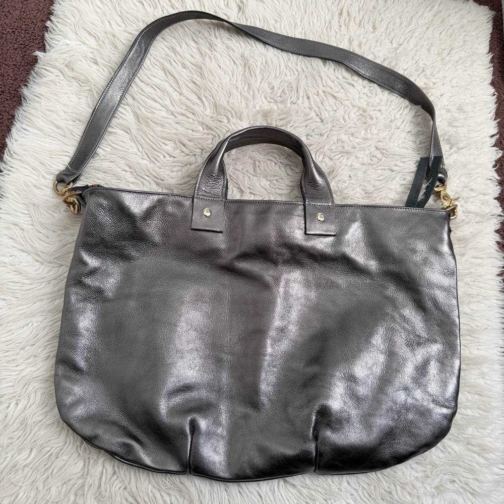 Clare V Silver Messenger Bag